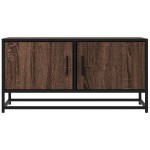 vidaXL Dulap TV, stejar maro, 80x34,5x40 cm, lemn prelucrat și metal vidaXL Dulap TV, stejar maro, 80x34,5x40 cm, lemn prelucrat și metal