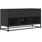 vidaXL Dulap TV negru, 100x35x50 cm lemn prelucrat și metal