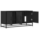 vidaXL Dulap TV negru, 100x35x50 cm lemn prelucrat și metal