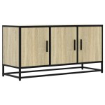 vidaXL Dulap TV stejar sonoma, 100x35x50 cm lemn prelucrat și metal