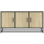 vidaXL Dulap TV stejar sonoma, 100x35x50 cm lemn prelucrat și metal