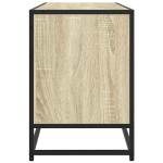 vidaXL Dulap TV stejar sonoma, 100x35x50 cm lemn prelucrat și metal