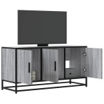 vidaXL Dulap TV gri sonoma, 100x35x50 cm lemn prelucrat și metal