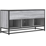 vidaXL Dulap TV gri sonoma, 100x35x50 cm lemn prelucrat și metal