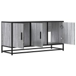 vidaXL Dulap TV gri sonoma, 100x35x50 cm lemn prelucrat și metal
