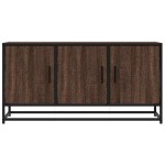 vidaXL Dulap TV stejar maro, 100x35x50 cm lemn prelucrat și metal