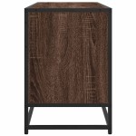 vidaXL Dulap TV stejar maro, 100x35x50 cm lemn prelucrat și metal