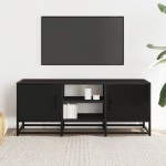 vidaXL Dulap TV, negru, 100x35x41 cm, lemn prelucrat și metal