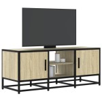 vidaXL Dulap TV, stejar sonoma, 100x35x41 cm, lemn prelucrat și metal vidaXL Dulap TV, stejar sonoma, 100x35x41 cm, lemn prelucrat și metal