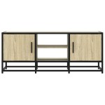 vidaXL Dulap TV, stejar sonoma, 100x35x41 cm, lemn prelucrat și metal vidaXL Dulap TV, stejar sonoma, 100x35x41 cm, lemn prelucrat și metal