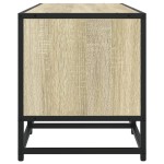 vidaXL Dulap TV, stejar sonoma, 100x35x41 cm, lemn prelucrat și metal vidaXL Dulap TV, stejar sonoma, 100x35x41 cm, lemn prelucrat și metal