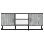 vidaXL Dulap TV, gri sonoma, 100x35x41 cm, lemn prelucrat și metal