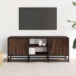 vidaXL Dulap TV, stejar maro, 100x35x41 cm, lemn prelucrat și metal vidaXL Dulap TV, stejar maro, 100x35x41 cm, lemn prelucrat și metal