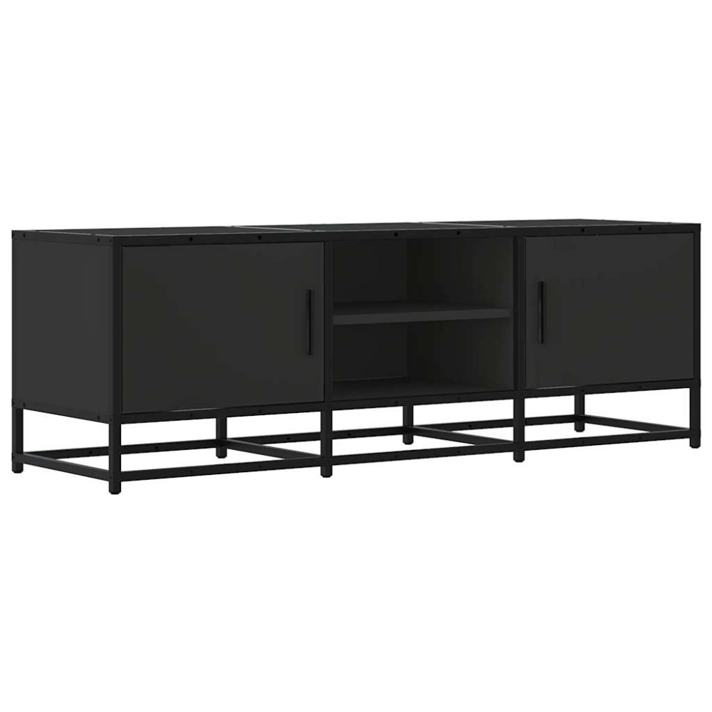 vidaXL Dulap TV, negru, 120x35x41 cm, lemn prelucrat și metal