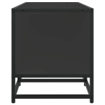 vidaXL Dulap TV, negru, 120x35x41 cm, lemn prelucrat și metal