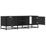 vidaXL Dulap TV, negru, 120x35x41 cm, lemn prelucrat și metal