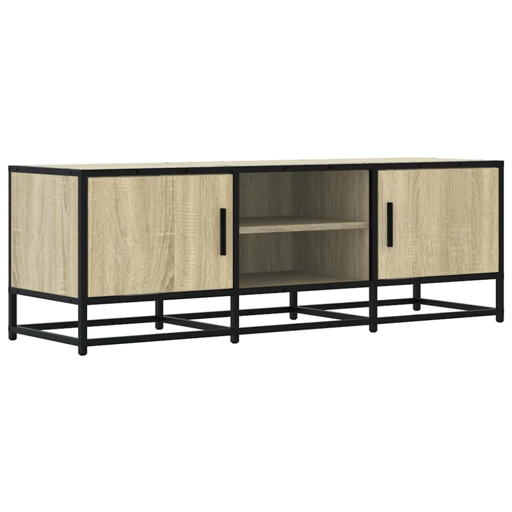 vidaXL Dulap TV, stejar sonoma, 120x35x41 cm, lemn prelucrat și metal