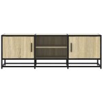vidaXL Dulap TV, stejar sonoma, 120x35x41 cm, lemn prelucrat și metal vidaXL Dulap TV, stejar sonoma, 120x35x41 cm, lemn prelucrat și metal