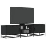 vidaXL Dulap TV, negru, 160x35x41 cm, lemn prelucrat și metal vidaXL Dulap TV, negru, 160x35x41 cm, lemn prelucrat și metal