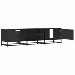 vidaXL Dulap TV, negru, 160x35x41 cm, lemn prelucrat și metal vidaXL Dulap TV, negru, 160x35x41 cm, lemn prelucrat și metal