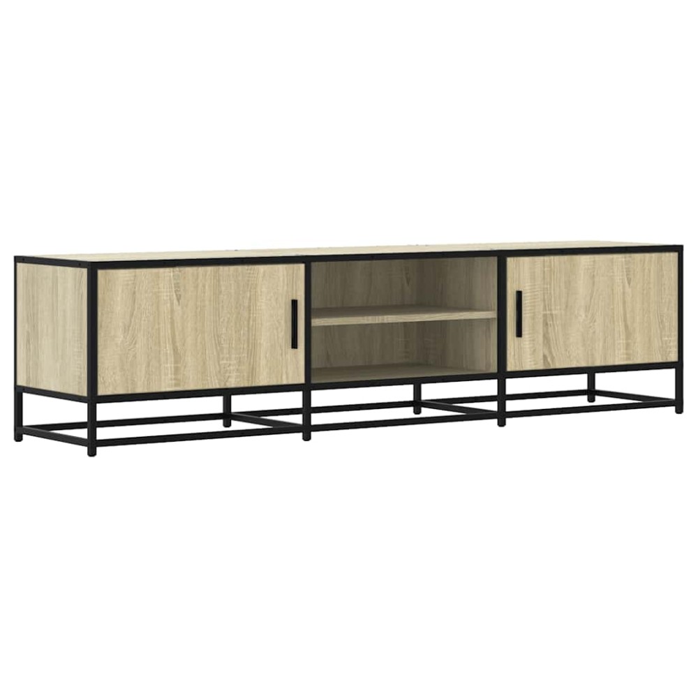 vidaXL Dulap TV, stejar sonoma, 160x35x41 cm, lemn prelucrat și metal