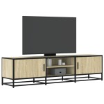 vidaXL Dulap TV, stejar sonoma, 160x35x41 cm, lemn prelucrat și metal vidaXL Dulap TV, stejar sonoma, 160x35x41 cm, lemn prelucrat și metal