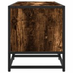 vidaXL Dulap TV stejar fumuriu, 160x35x41 cm lemn prelucrat și metal