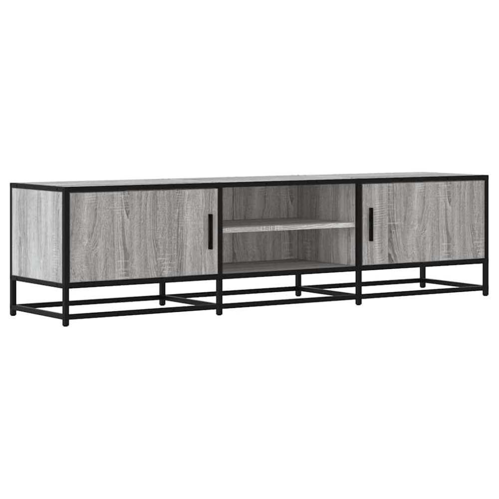 vidaXL Dulap TV gri sonoma, 160x35x41 cm lemn prelucrat și metal