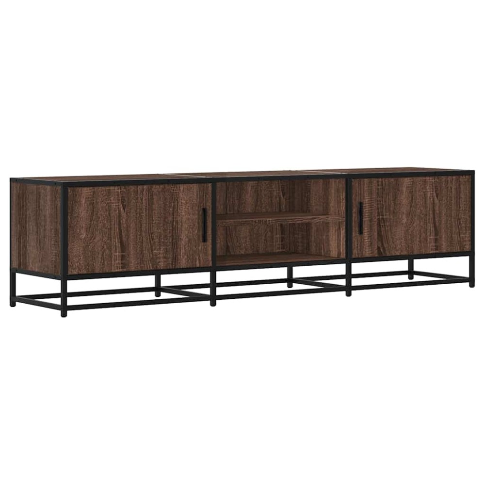 vidaXL Dulap TV, stejar maro, 160x35x41 cm, lemn prelucrat și metal