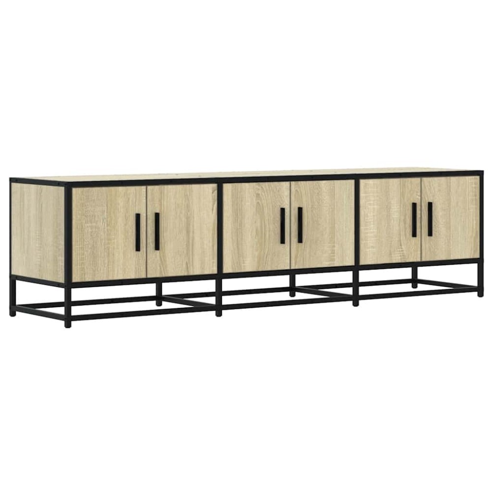 vidaXL Dulap TV, stejar sonoma, 150x35x41 cm, lemn prelucrat și metal