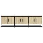 vidaXL Dulap TV, stejar sonoma, 150x35x41 cm, lemn prelucrat și metal vidaXL Dulap TV, stejar sonoma, 150x35x41 cm, lemn prelucrat și metal