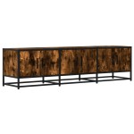 vidaXL Dulap TV stejar fumuriu, 150x35x41 cm lemn prelucrat și metal