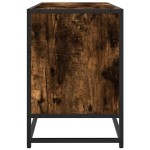 vidaXL Dulap TV stejar fumuriu, 150x35x41 cm lemn prelucrat și metal