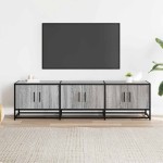 vidaXL Dulap TV, gri sonoma, 150x35x41 cm, lemn prelucrat și metal