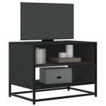 vidaXL Dulap TV, negru, 61x40x46 cm, lemn prelucrat și metal vidaXL Dulap TV, negru, 61x40x46 cm, lemn prelucrat și metal
