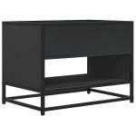vidaXL Dulap TV, negru, 61x40x46 cm, lemn prelucrat și metal vidaXL Dulap TV, negru, 61x40x46 cm, lemn prelucrat și metal