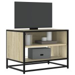 vidaXL Comodă TV, stejar sonoma, 61x40x46 cm, lemn prelucrat și metal vidaXL Comodă TV, stejar sonoma, 61x40x46 cm, lemn prelucrat și metal