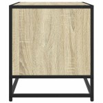 vidaXL Comodă TV, stejar sonoma, 61x40x46 cm, lemn prelucrat și metal vidaXL Comodă TV, stejar sonoma, 61x40x46 cm, lemn prelucrat și metal