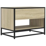 vidaXL Comodă TV, stejar sonoma, 61x40x46 cm, lemn prelucrat și metal vidaXL Comodă TV, stejar sonoma, 61x40x46 cm, lemn prelucrat și metal