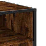 vidaXL Comodă TV, stejar fumuriu, 61x40x46 cm lemn prelucrat și metal