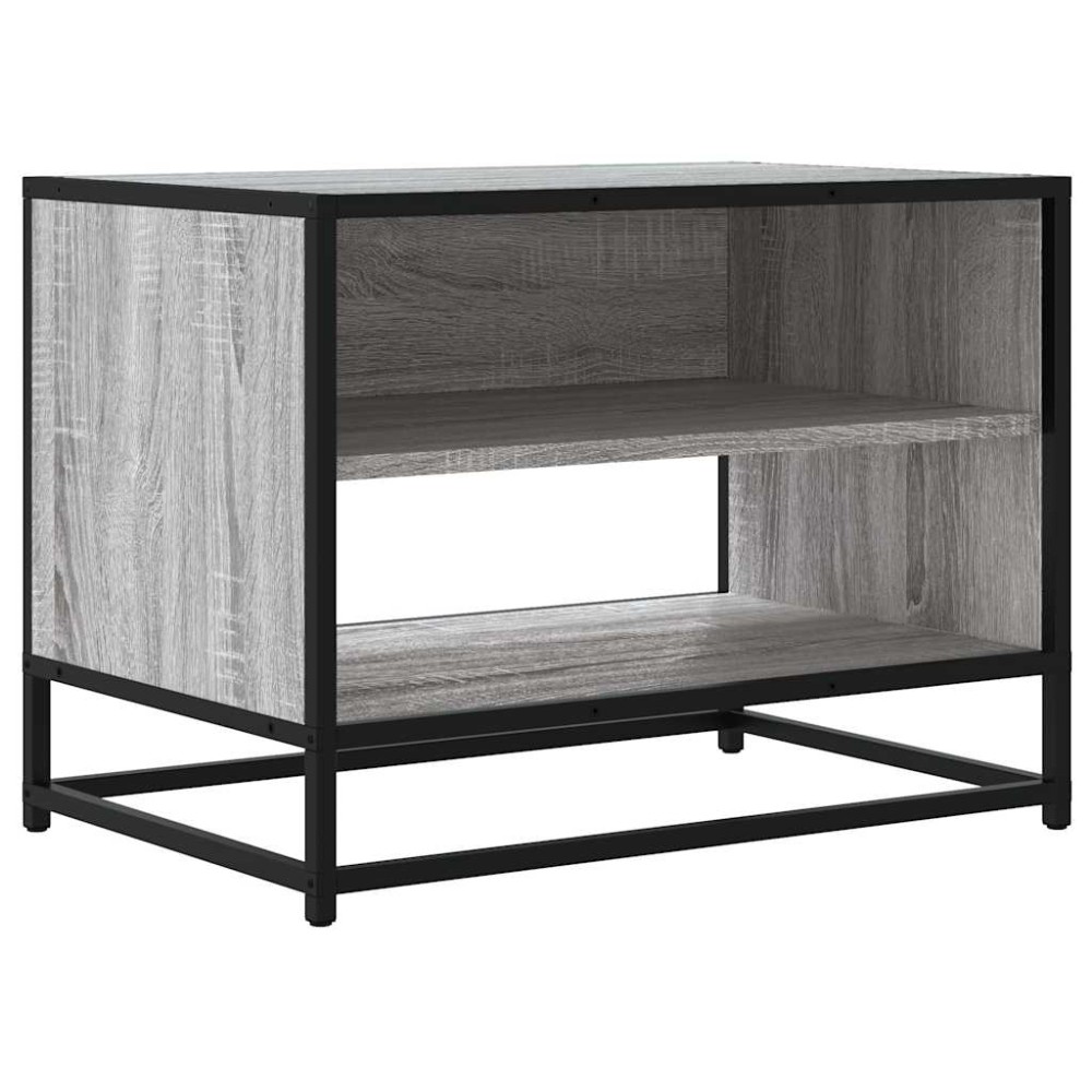 vidaXL Dulap TV, gri sonoma, 61x40x46 cm, lemn prelucrat și metal