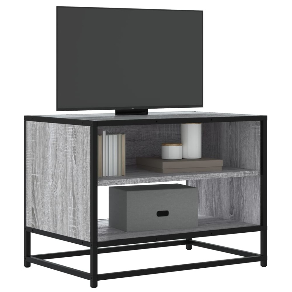 vidaXL Dulap TV, gri sonoma, 61x40x46 cm, lemn prelucrat și metal