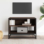 vidaXL Comodă TV, stejar maro, 61x40x46 cm lemn prelucrat și metal