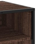 vidaXL Comodă TV, stejar maro, 61x40x46 cm lemn prelucrat și metal