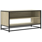 vidaXL Comodă TV, stejar sonoma, 91x40x46 cm, lemn prelucrat și metal