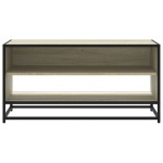 vidaXL Comodă TV, stejar sonoma, 91x40x46 cm, lemn prelucrat și metal