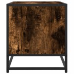 vidaXL Comodă TV, stejar fumuriu, 91x40x46 cm lemn prelucrat și metal
