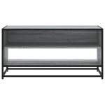 vidaXL Dulap TV, gri sonoma, 91x40x46 cm, lemn prelucrat și metal