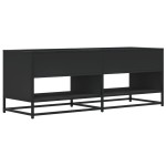 vidaXL Dulap TV, negru, 120,5x40x46 cm, lemn prelucrat și metal