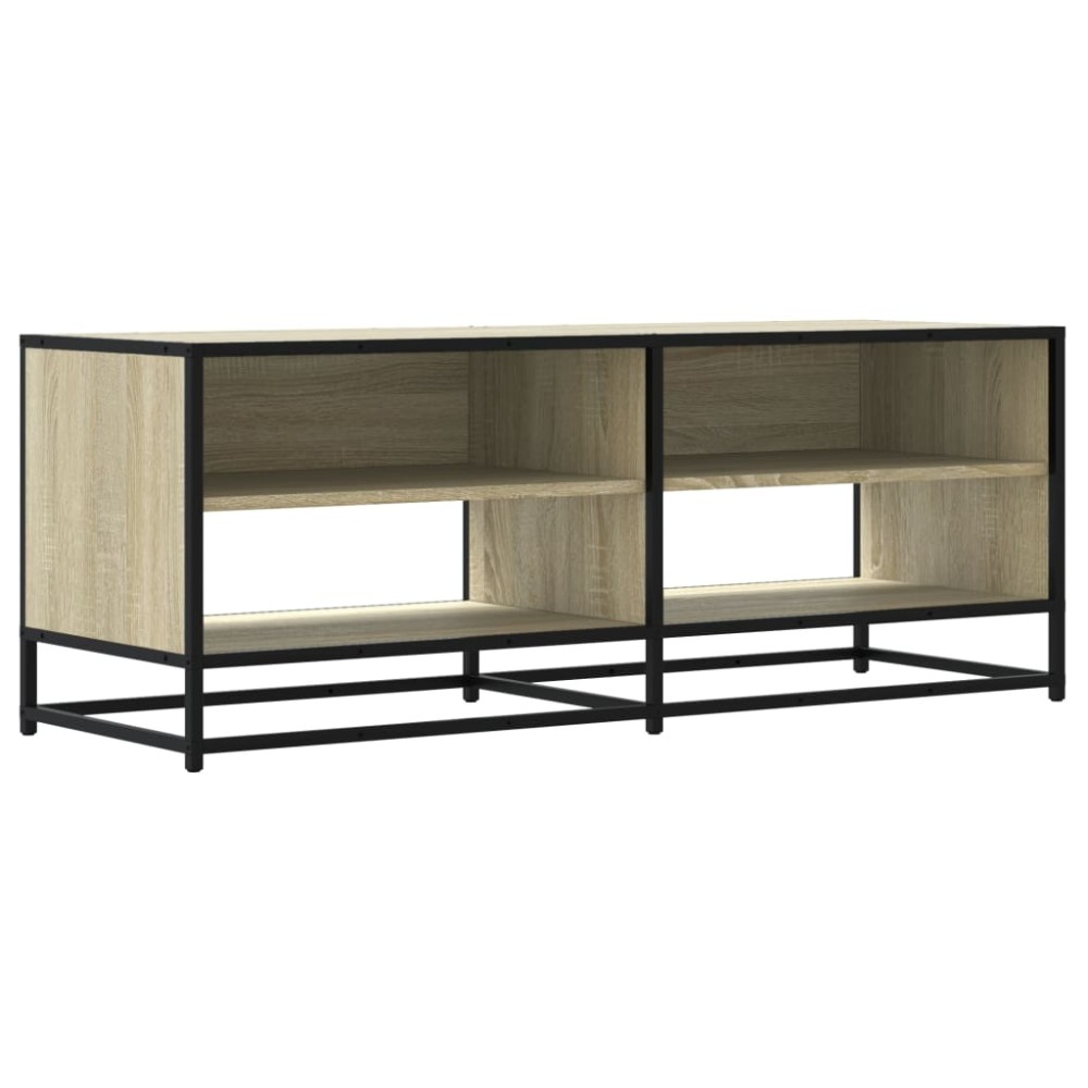 vidaXL Dulap TV stejar sonoma, 120,5x40x46 cm, lemn prelucrat și metal